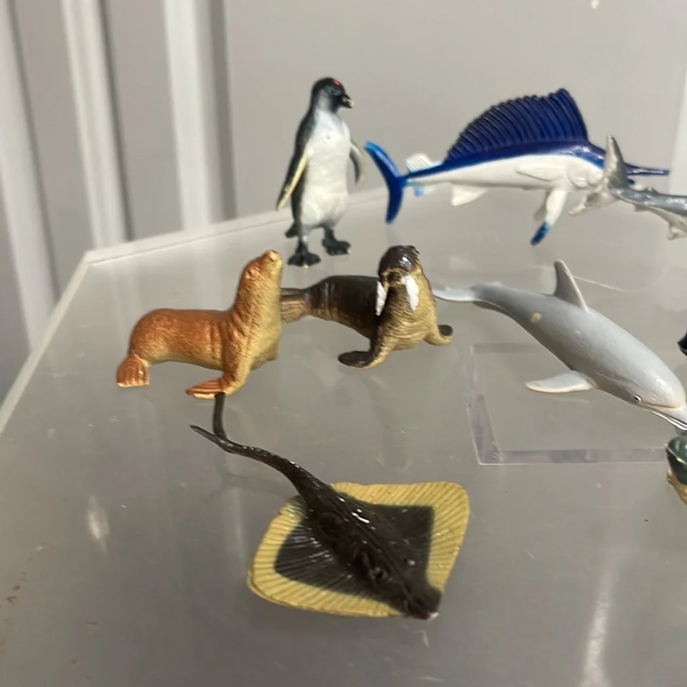 PVC Plastic Marine Animal Figurine Minis Set 10 Pc